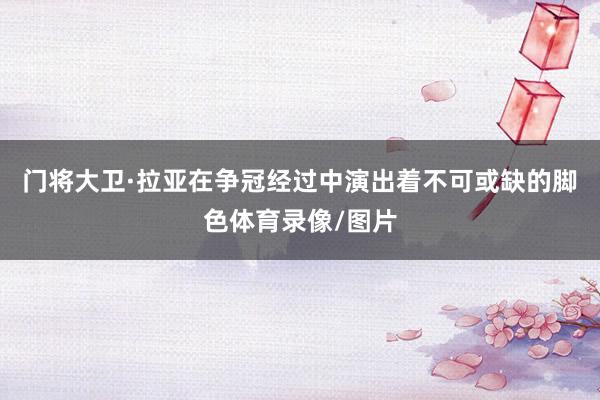门将大卫·拉亚在争冠经过中演出着不可或缺的脚色体育录像/图片