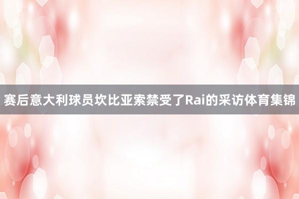 赛后意大利球员坎比亚索禁受了Rai的采访体育集锦