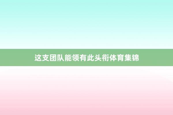 这支团队能领有此头衔体育集锦