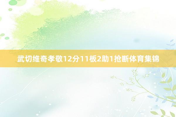 武切维奇孝敬12分11板2助1抢断体育集锦