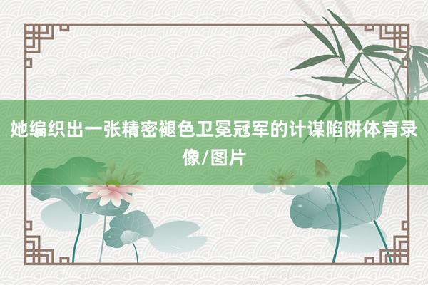 她编织出一张精密褪色卫冕冠军的计谋陷阱体育录像/图片