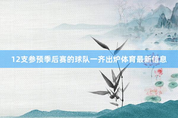 12支参预季后赛的球队一齐出炉体育最新信息