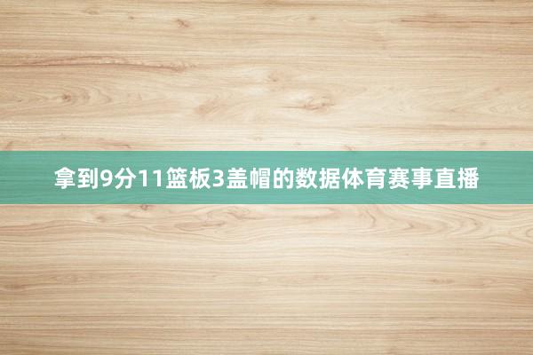 拿到9分11篮板3盖帽的数据体育赛事直播