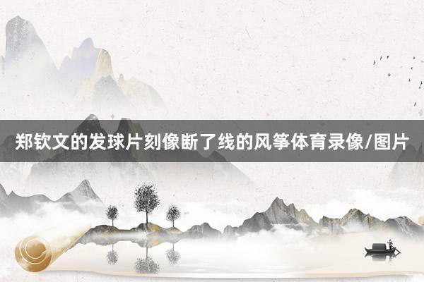 郑钦文的发球片刻像断了线的风筝体育录像/图片