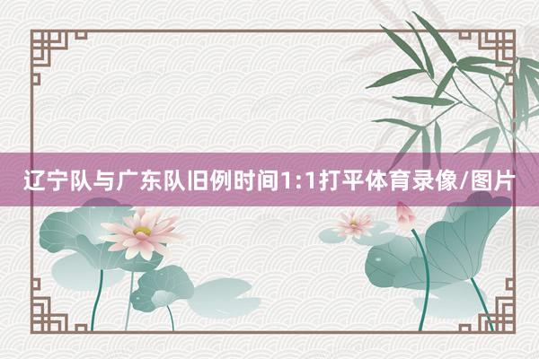 辽宁队与广东队旧例时间1:1打平体育录像/图片