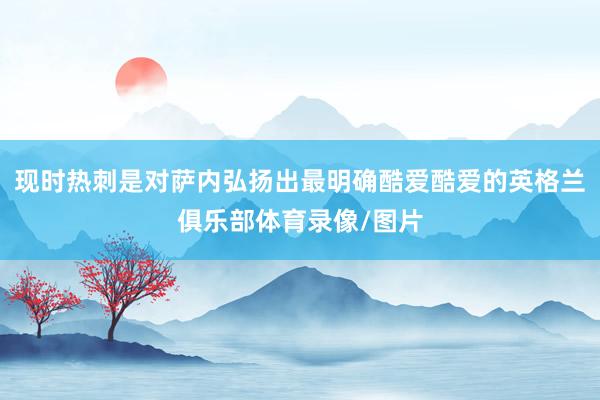 现时热刺是对萨内弘扬出最明确酷爱酷爱的英格兰俱乐部体育录像/图片