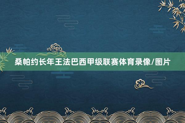 桑帕约长年王法巴西甲级联赛体育录像/图片