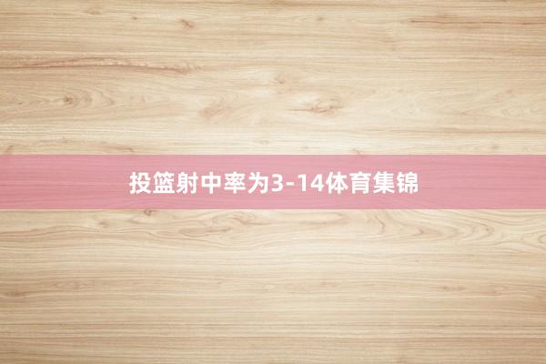 投篮射中率为3-14体育集锦
